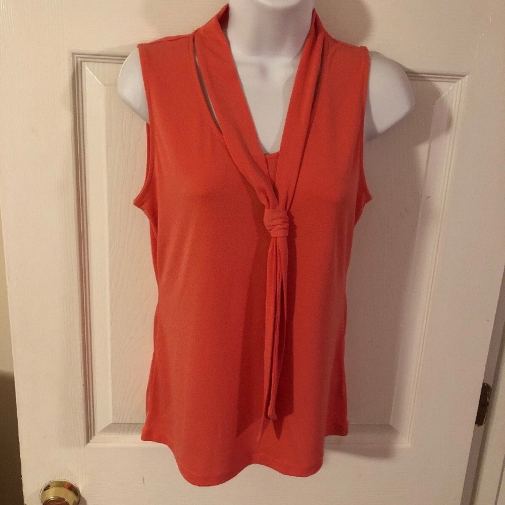 The Limited Vibrant Orange Sleeveless Blouse